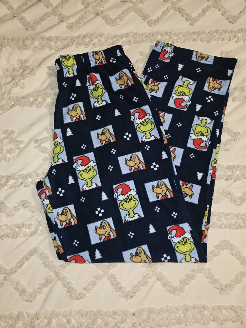 Komar Kids 'Big' Kids Navy Grinch Print Holiday Pajama Pants